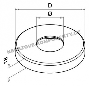 Krytka velkého horního kotvení - sloupek zábradlí pr. 42,4 mm