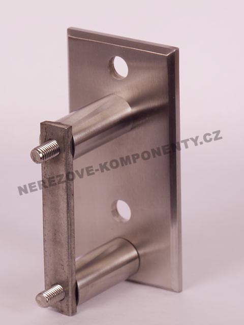 Boční kotvení sloupku pr. 42,4 mm - 2x šroub + hranatá platle