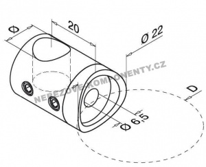 Držák nerezového prutu 12 mm - krajní pravý KS