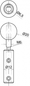 Napínák nerezového lanka 5 mm - kulatý