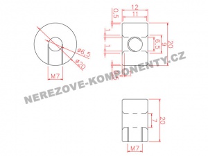 Držák nerezového lanka 5 mm