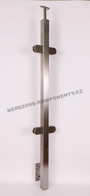 Nerezové zábradlí - sloupek 40x40 mm - boční - prut 10x10 mm