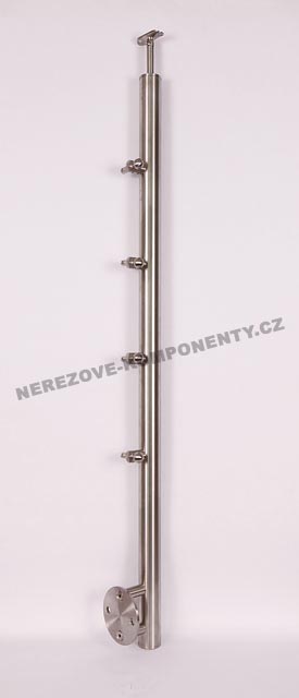 Nerezové zábradlí - sloupek 42,4 mm - boční - lanko 5 mm