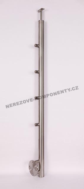 Nerezové zábradlí - sloupek 42,4 mm - boční - prut 12 mm