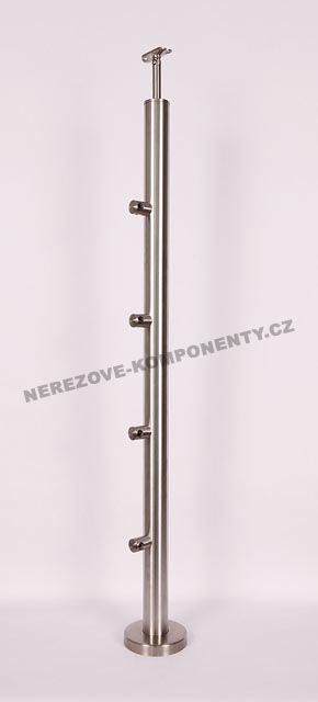 Nerezové zábradlí - sloupek 42,4 mm - horní - prut 12 mm