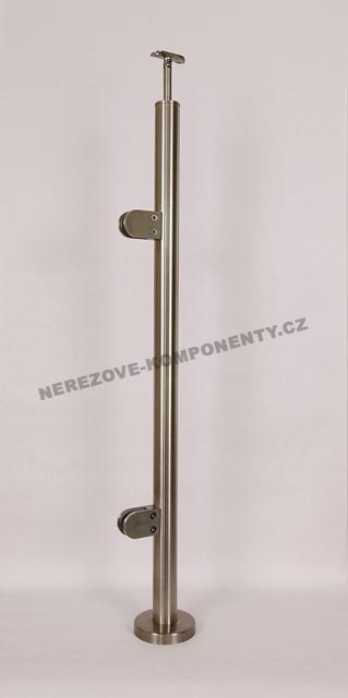 Nerezové zábradlí - sloupek 42,4 mm - horní - sklo